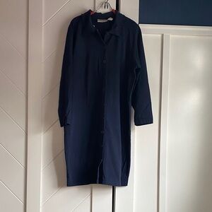 Vintage Liz Claiborne Navy Midi Dress